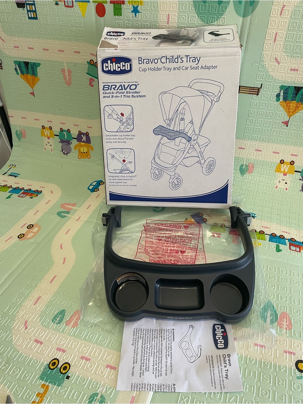 Chicco Bravo Child Tray, Black, Small